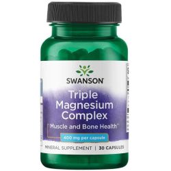 Swanson Triple Magnesium Complex 400mg Capsules 30