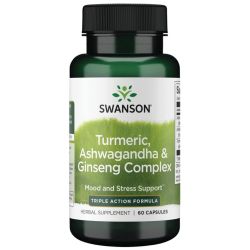 Swanson Turmeric Ashwagandha & Ginseng Complex Capsules 60
