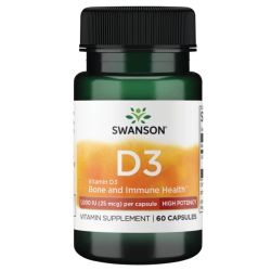 Swanson Vitamin D3 1000iu Capsules 60