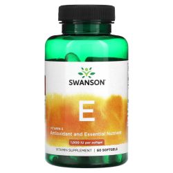 Swanson Vitamin E 1000iu Softgels 60