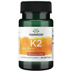 Swanson Vitamin K2 Natural 100mcg Softgels 30
