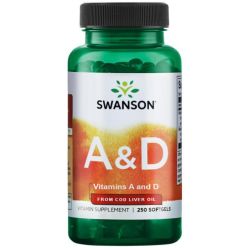 Swanson Vitamins A & D Softgels 250