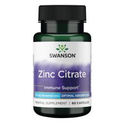 Swanson Zinc Citrate 50mg Capsules 60
