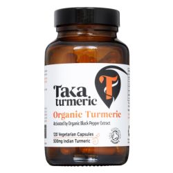 Taka Turmeric Organic Turmeric & Black Pepper Extract Capsules 120