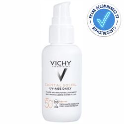 Vichy Capital Soleil UV-Age Daily SPF50+ Water Fluid 40ml recommended by dermatologists