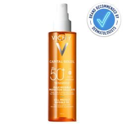 Vichy Captial Soleil Cell Protect Oil SPF50+ 200ml is recommended by dermatologists