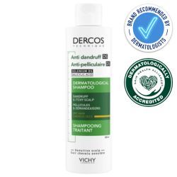 Vichy Dercos Anti-Dandruff Shampoo for Dry Hair 200ml recommended by dermatologists