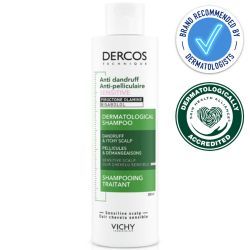 Vichy Dercos Anti-Dandruff Shampoo for Sensitive Scalp 200ml recommended by dermatologists