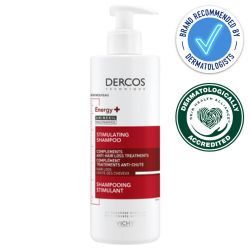 Vichy Dercos Energising Shampoo 390ml recommended by dermatologists