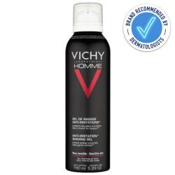 Vichy Homme Mens Anti-Irritation Shaving Gel 150ml recommended by dermatologists
