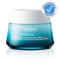 Vichy Mineral 89 100HR Rich Hydrating Cream 50ml recommended by dermatologists