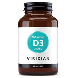  Viridian Vitamin D3 (Vegan) 2000iu Veg Caps 60