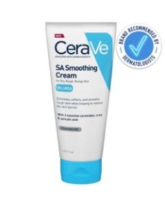 Cerave SA Smoothing Moisturising Cream 177ml is recommended by dermatologists