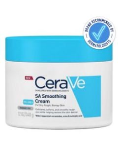 Cerave SA Smoothing Moisturising Cream 340g is recommended by dermatologists