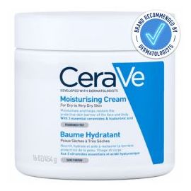 Cerave Moisturising Cream Jar 454g is recommended by dermatologists