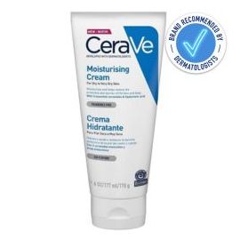 Cerave Moisturising Cream Tube 177ml is recommended by dermatologists