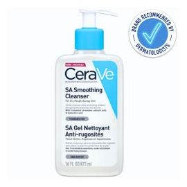 Cerave SA Smoothing Cleanser 473ml is recommended by dermatologists