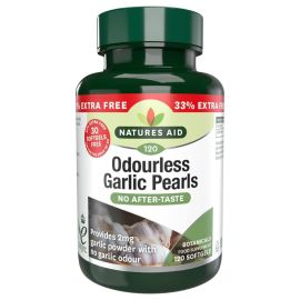 Nature's Aid Garlic Pearls (Odourless) One-a-day Softgels 120