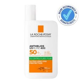 La Roche-Posay Anthelios UVMUNE 400 Oil Control Fluid SPF 50 50ml is recommended by dermatologists