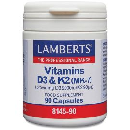 Lamberts Vitamin D3 2000iu and K2 Caps 90