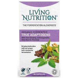 Living Nutrition Organic Fermented True Adaptogens Caps 60