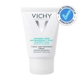 Vichy 7 Day Anti-Perspirant Cream 30ml recommended by dermatologists