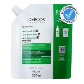 Vichy Dercos Anti-Dandruff Shampoo for Oily Hair Refill 390ml stamp