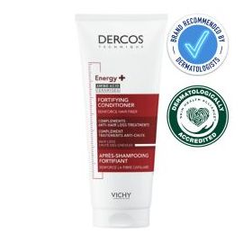 Vichy Dercos Energising Fortifying Conditioner 200ml recommended by dermatologists