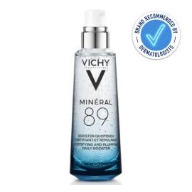 Vichy Mineral 89 Fortifying and Plumping Daily Booster 75ml recommended by dermatologists