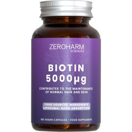 ZeroHarm Liposomal Biotin 5000ug Capsules 180