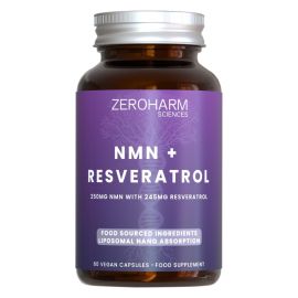 ZeroHarm Liposomal NMN 250mg + Resveratrol Capsules 60