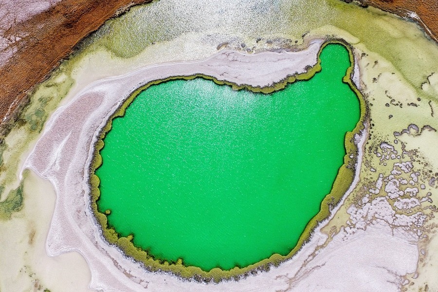 green lake in kidney shape green lake in kidney shape